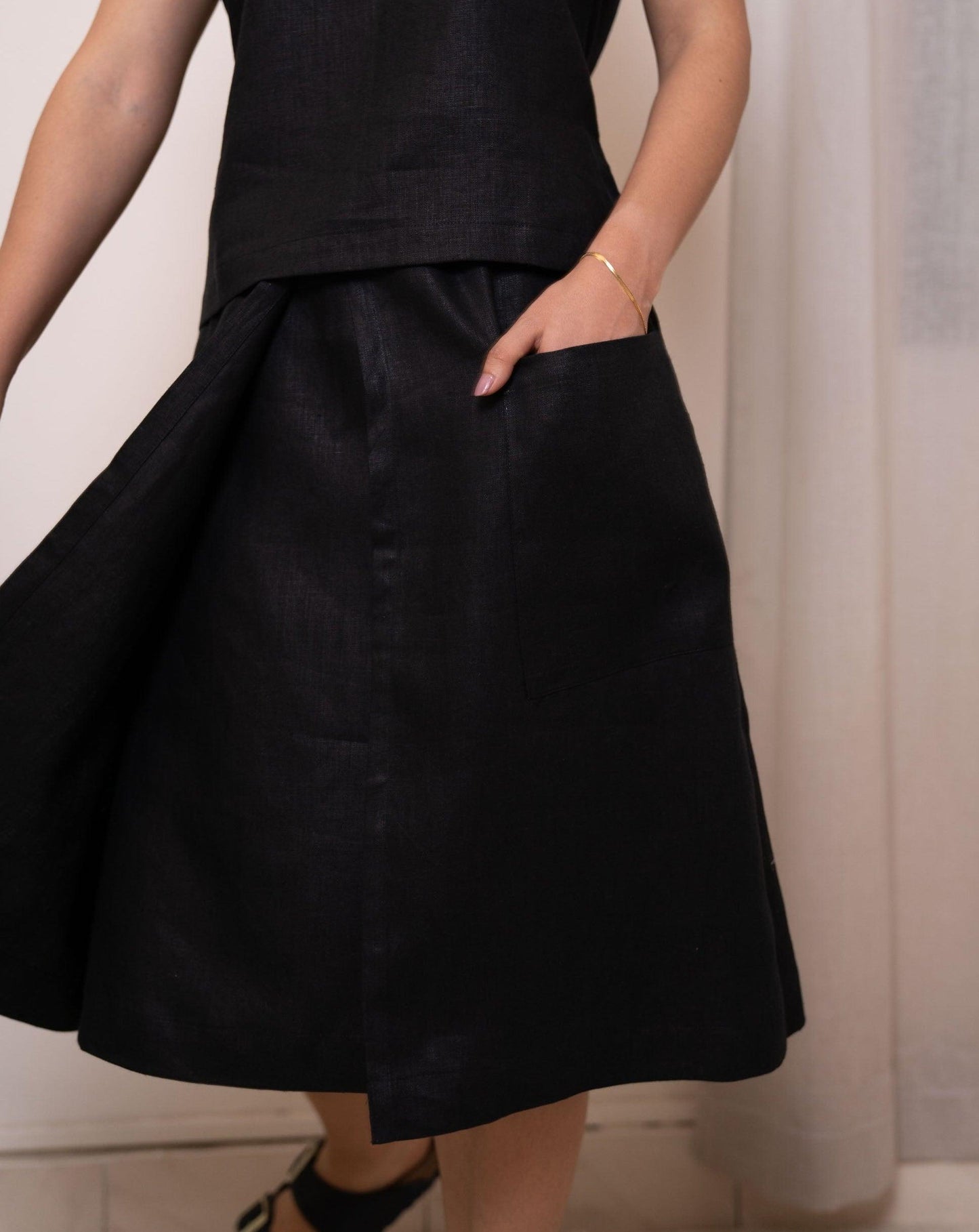 MILA Linen Top & Skirt Set - OrganoLinen