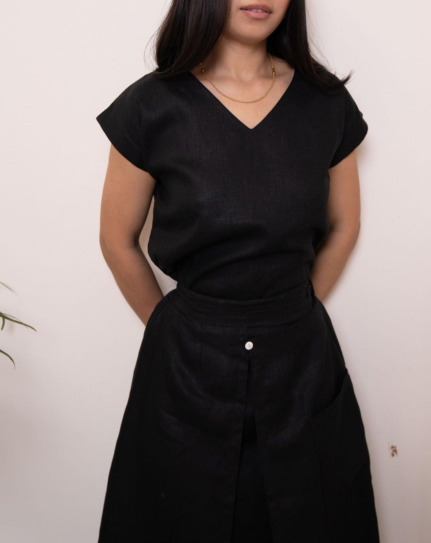 MILA Linen Top & Skirt Set - OrganoLinen