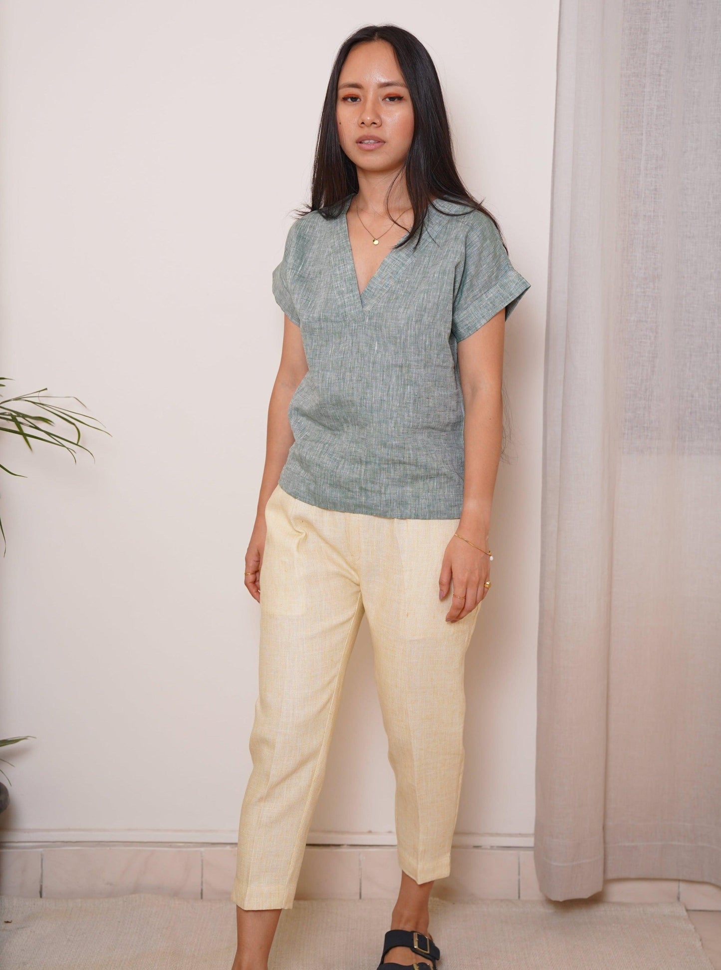 IRIS Linen 3/4 Pants - OrganoLinen