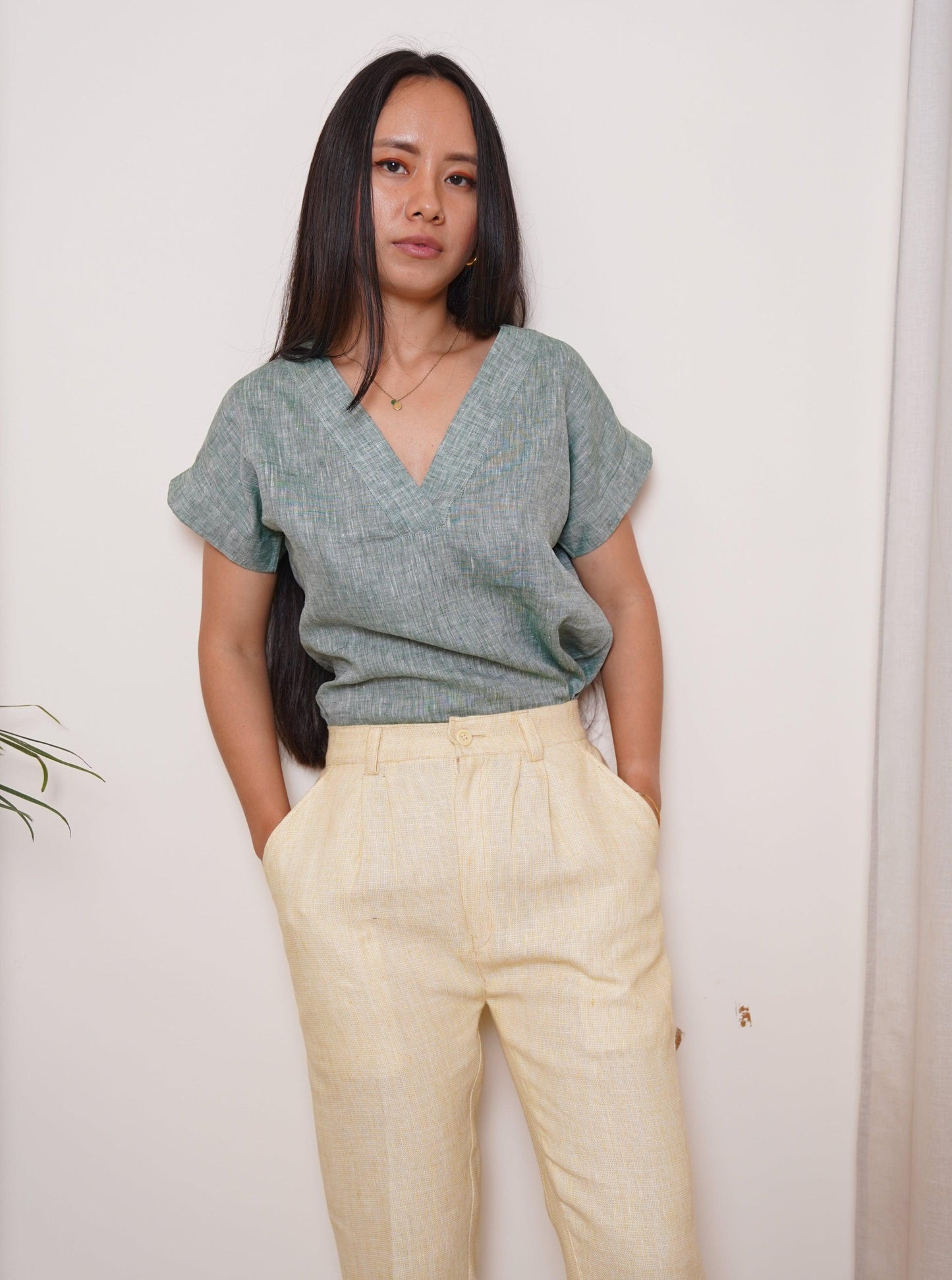 IRIS Linen 3/4 Pants - OrganoLinen