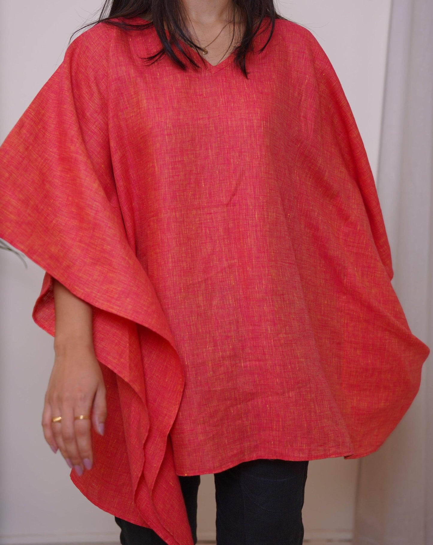 CHERRY Linen Flowy Top - OrganoLinen