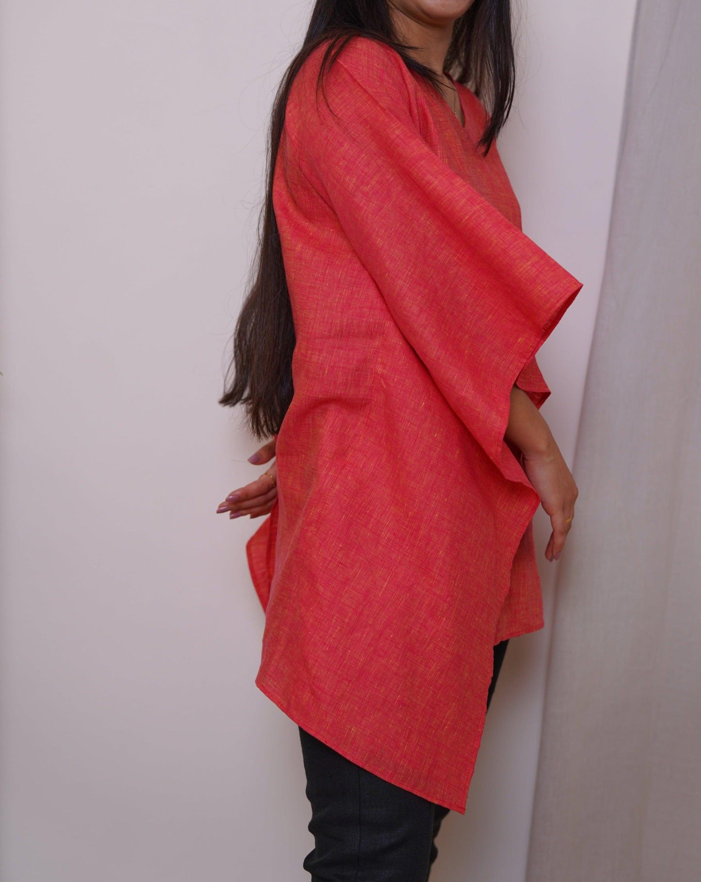 CHERRY Linen Flowy Top - OrganoLinen