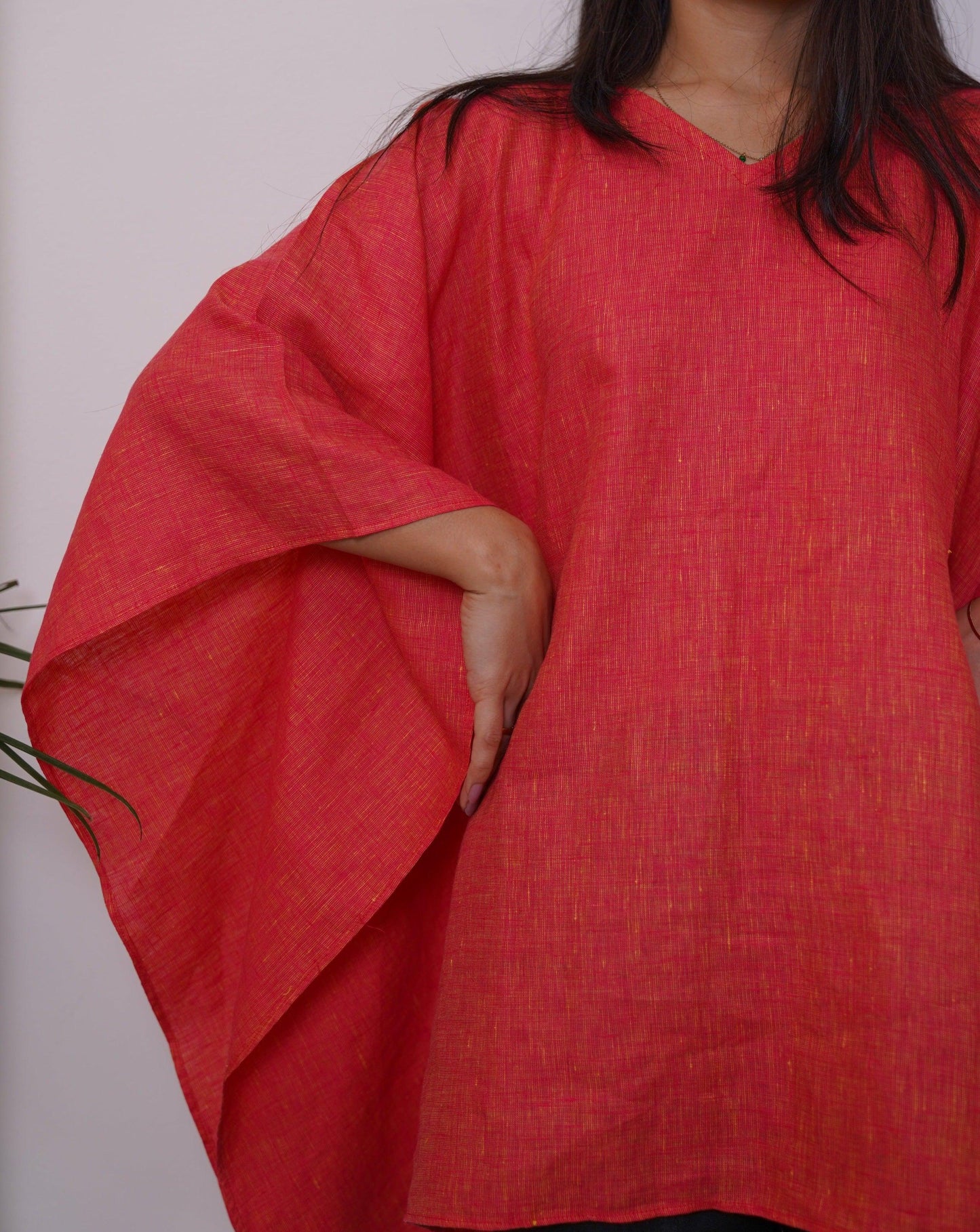 CHERRY Linen Flowy Top - OrganoLinen