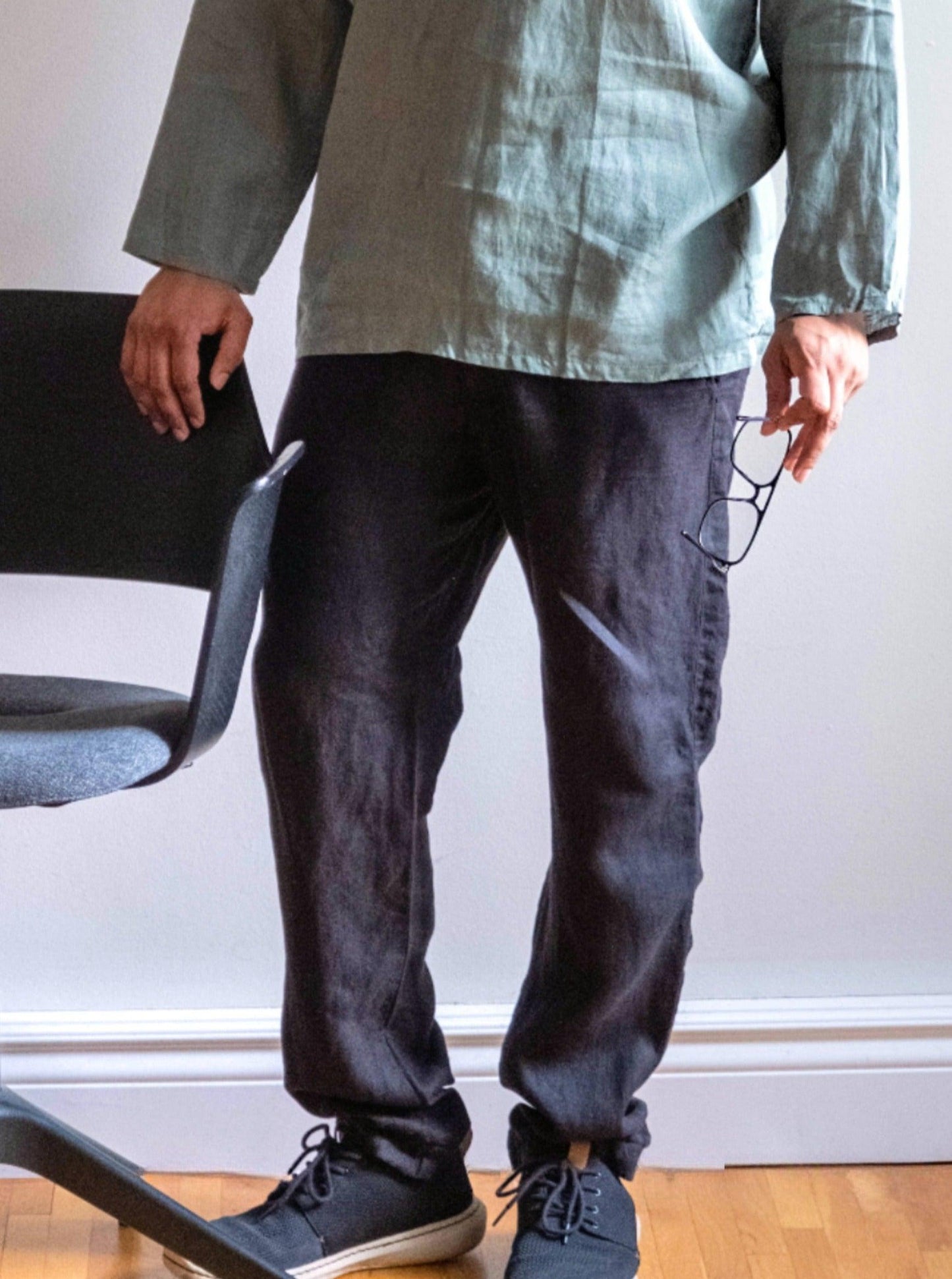 HUGO Linen Pants - Neutral Shades - OrganoLinen