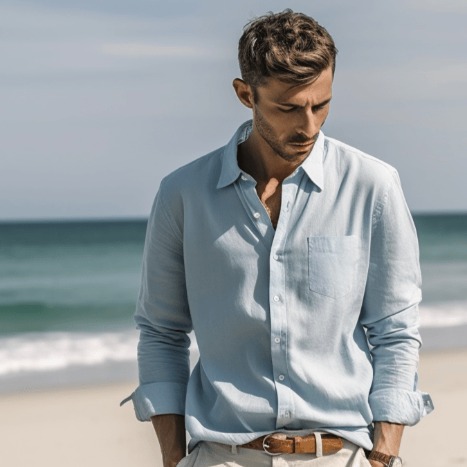 HARBOR Pure Linen Shirt - OrganoLinen