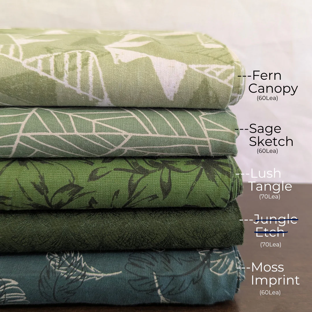 Women's Green Printed Linen Shirt – Forestwind by OrganoLinen