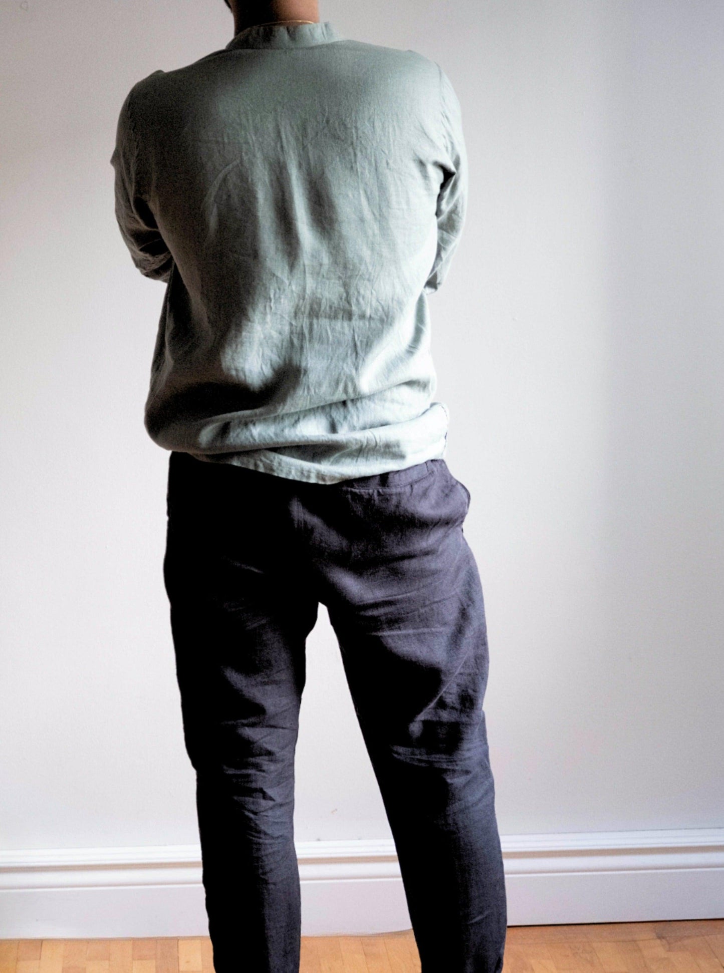 RAMY Linen Full Sleeve Henley - OrganoLinen