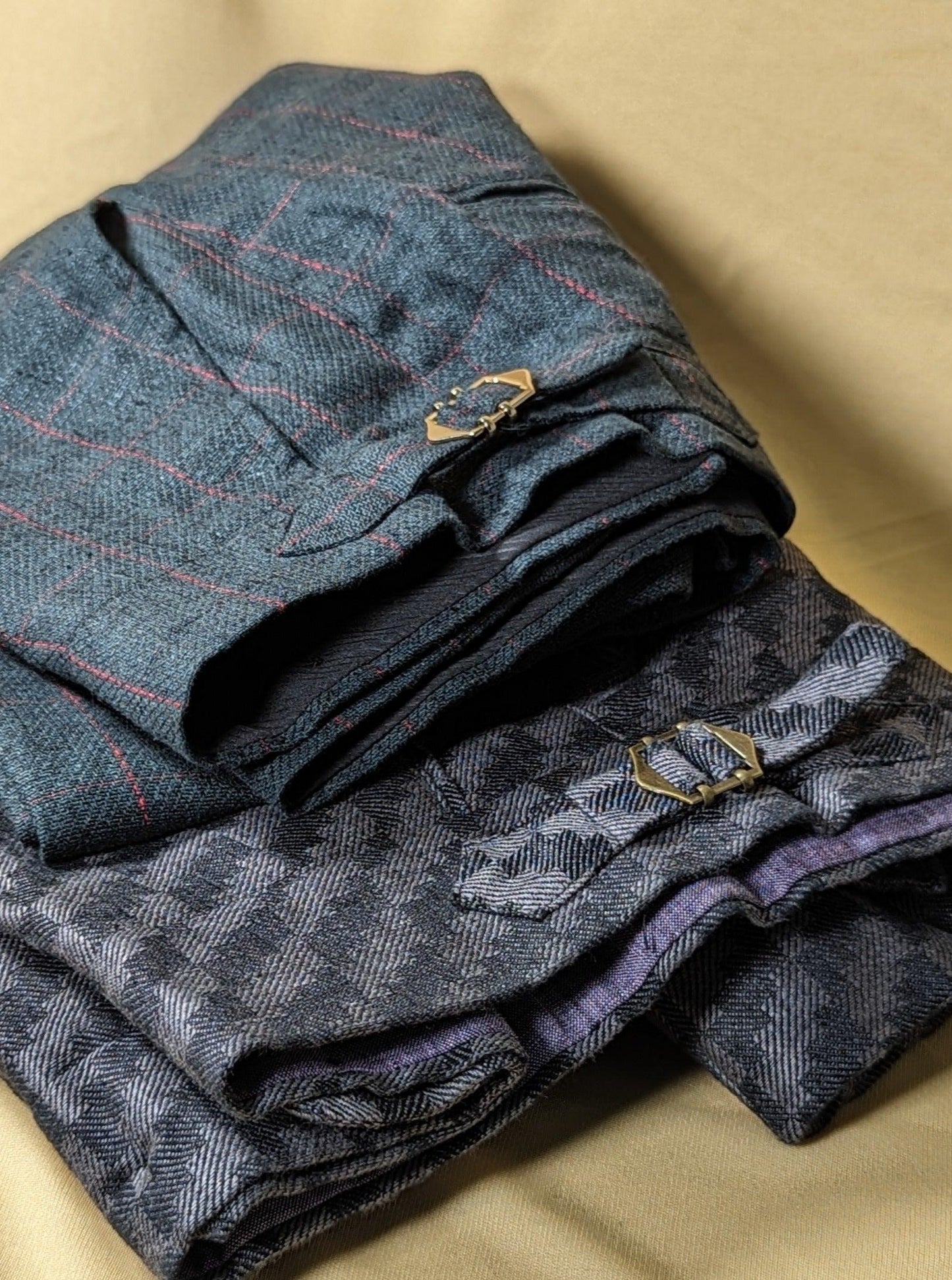 LUXE Linen Gurkha Trouser for Men - Check Collection
