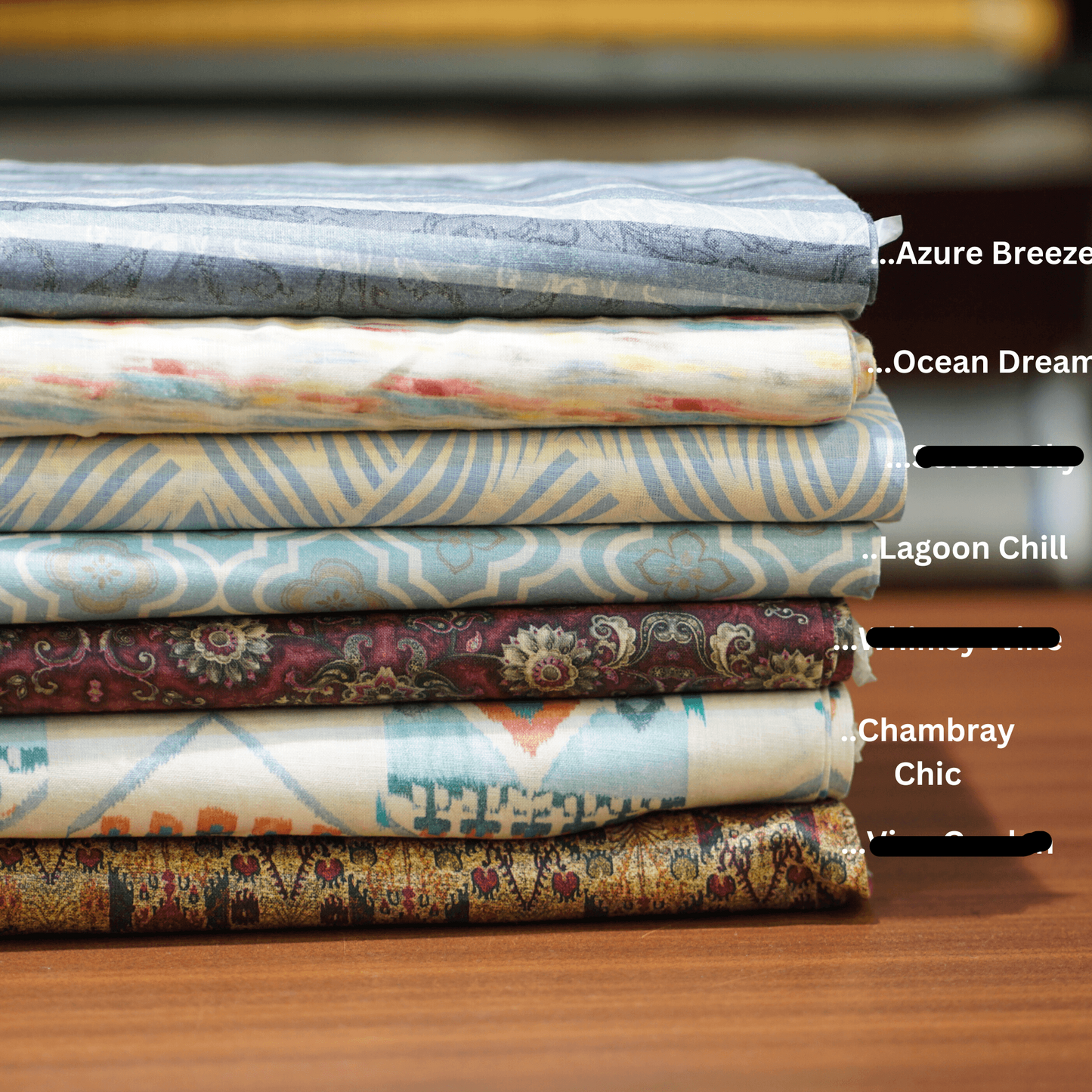 Blue, Red Prints: Versatile Pure Linen Fabric, Used for Shirts, Tops, Dresses, Palazzos - OrganoLinen