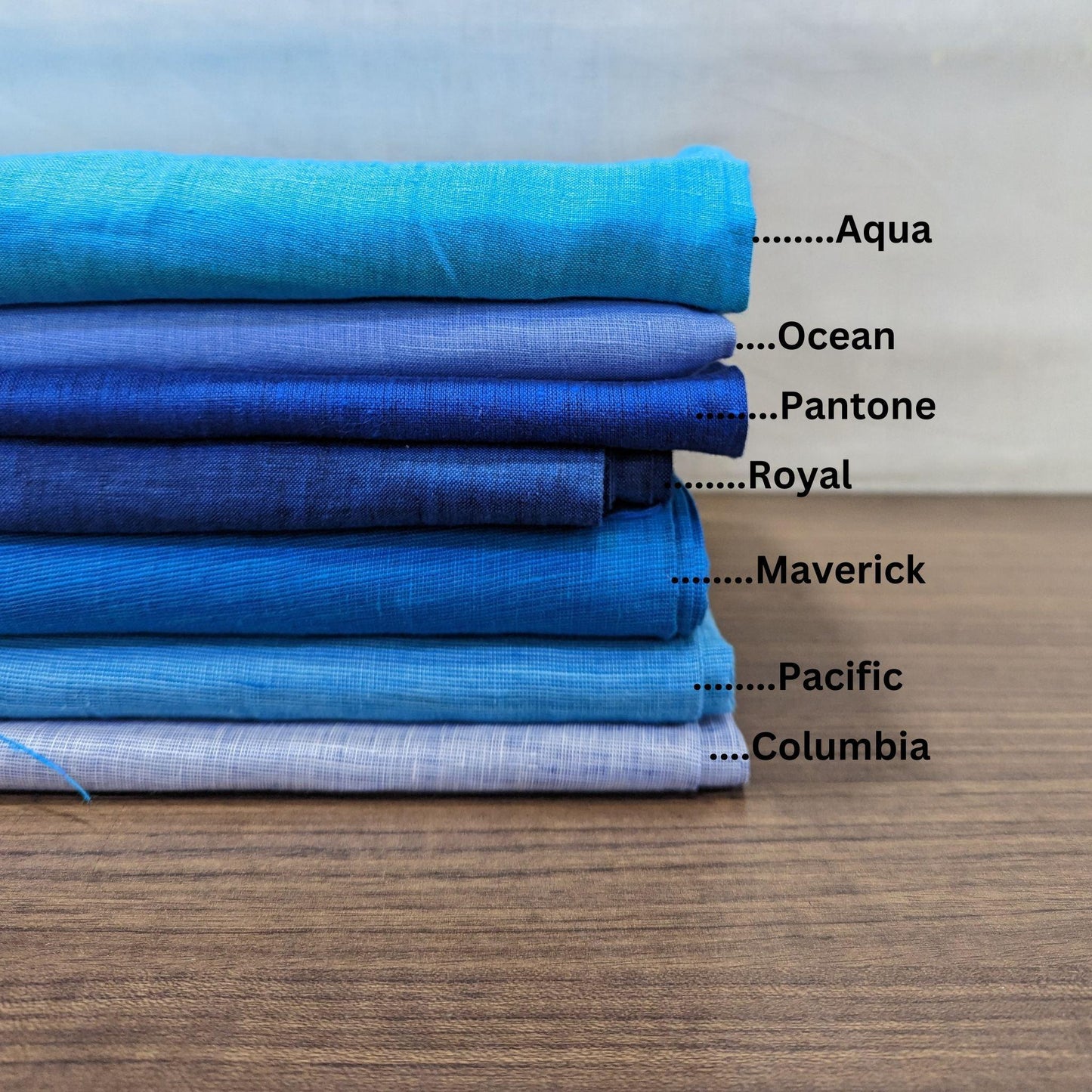 NOAH Blue Linen Scarf - OrganoLinen