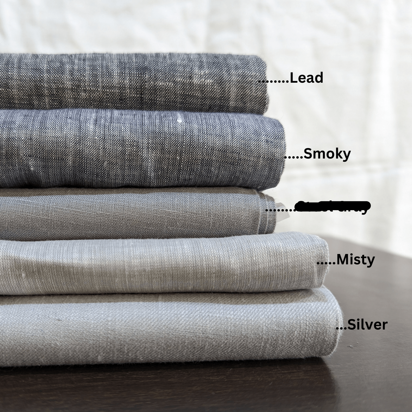 Gray: Versatile Pure Linen Fabric, Used for Shirts, Dresses, Tops, Bedding - OrganoLinen