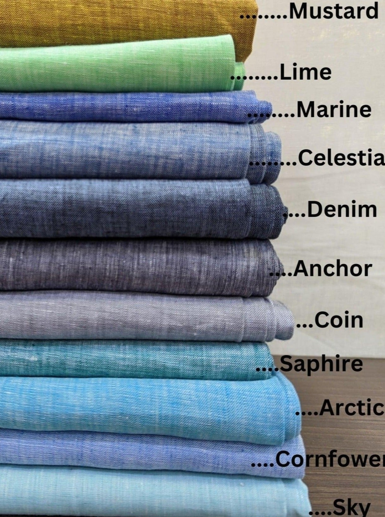 AIDAN Linen Mandarin Shirt - Summer Shades - OrganoLinen