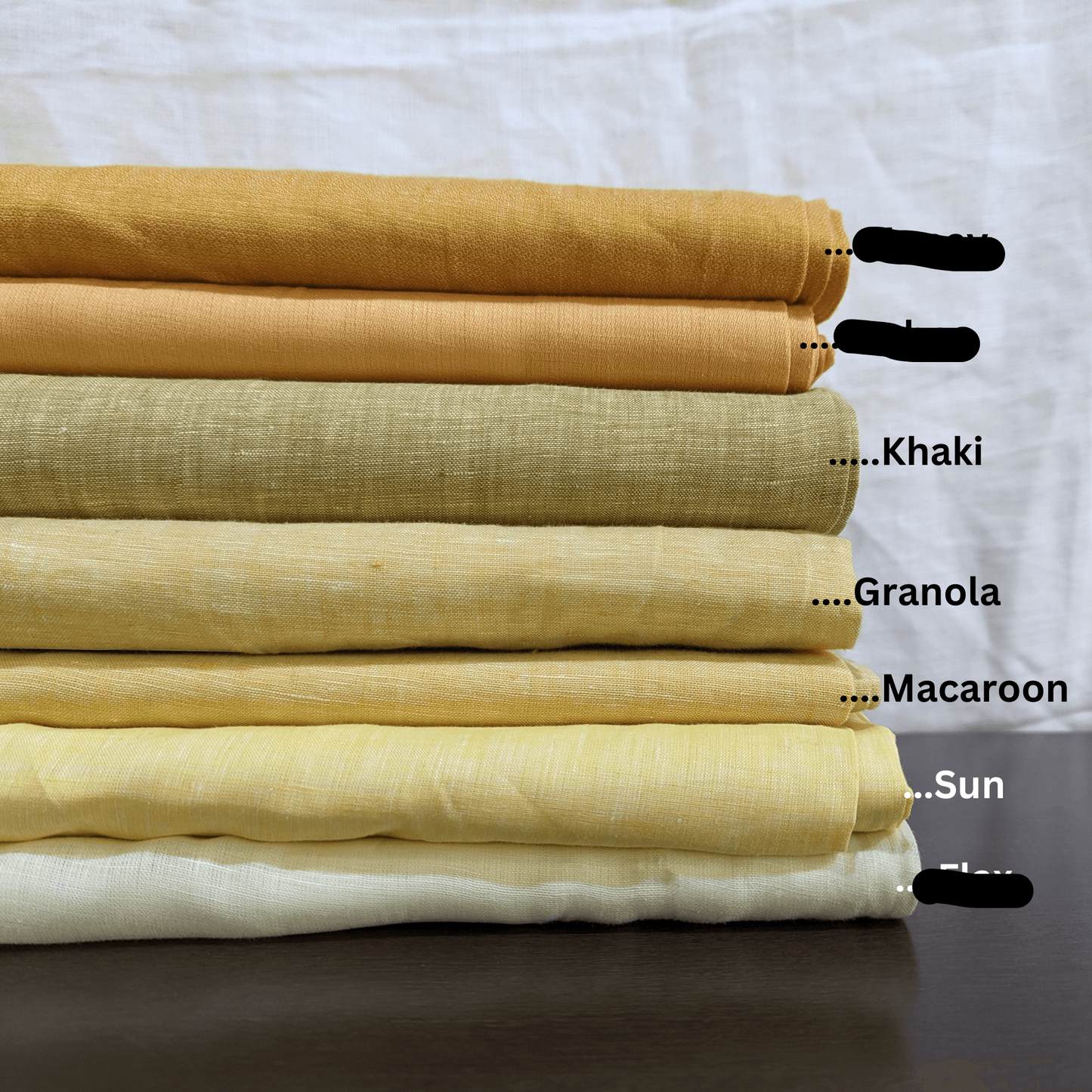 Yellow: Shirting, Pure Linen Fabric, Used for Shirts, Dresses, Tops, Bedding - OrganoLinen