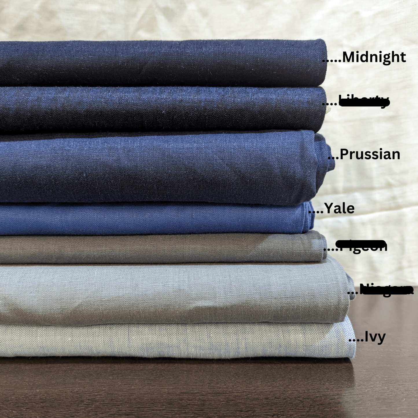 Blue Suiting: Pure Linen Fabric, Used for Suits, Trousers, Tableware, Upholstery - OrganoLinen