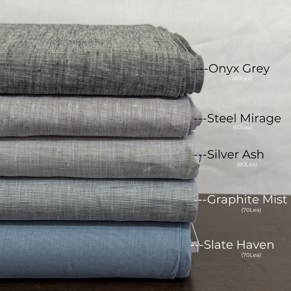 chinese dress ladies URBAN MYST Pure Linen Grey Fabrics
