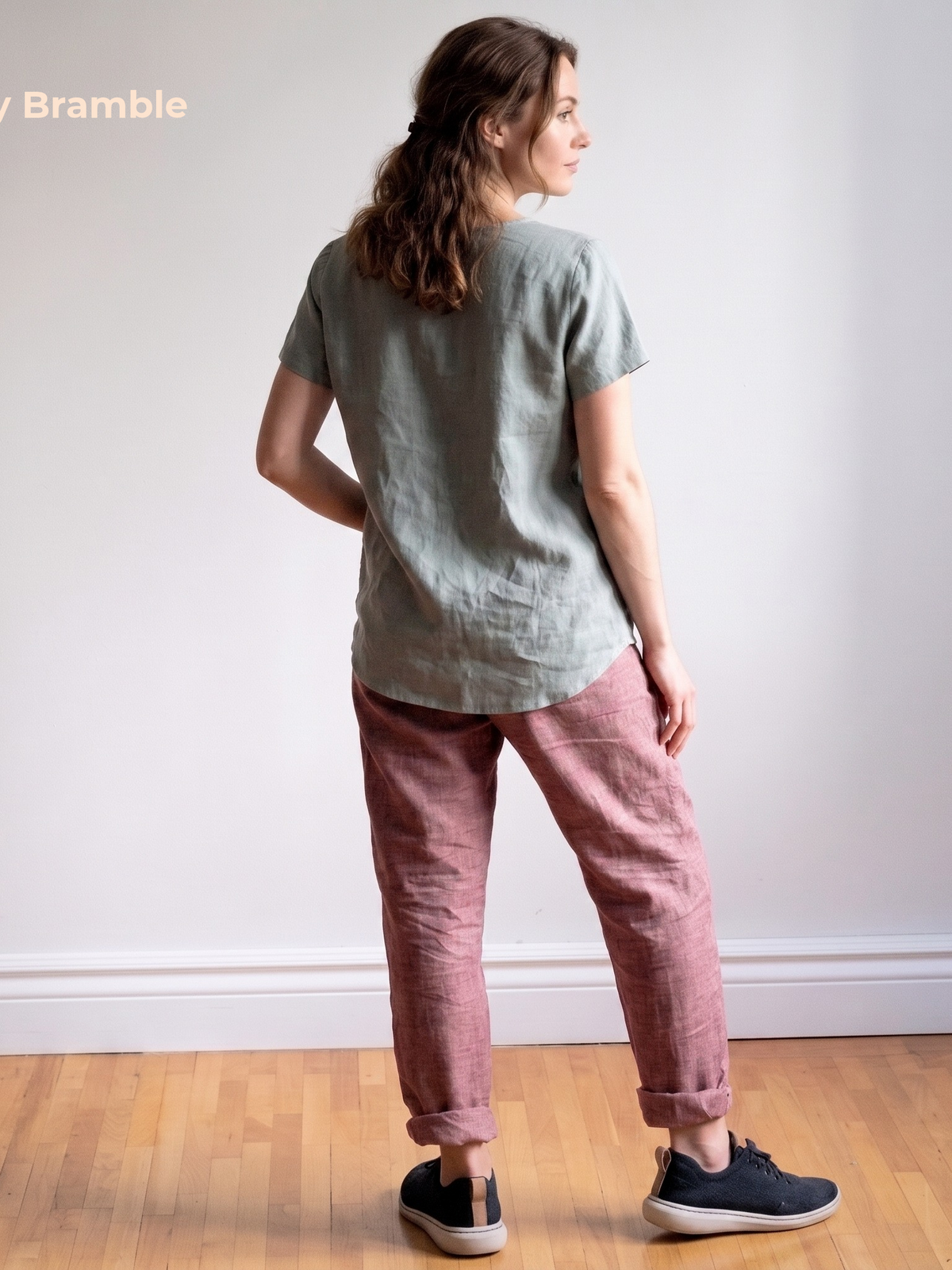 Women's Pure Linen Pants in Berry Bramble – Hugo by OrganoLinen