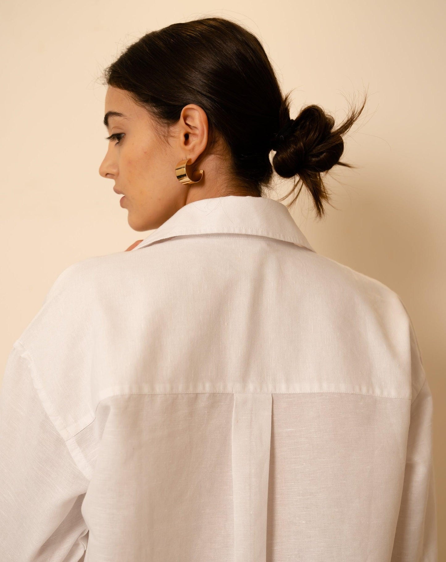 EZRA Linen Cuff Shirt for Women - OrganoLinen