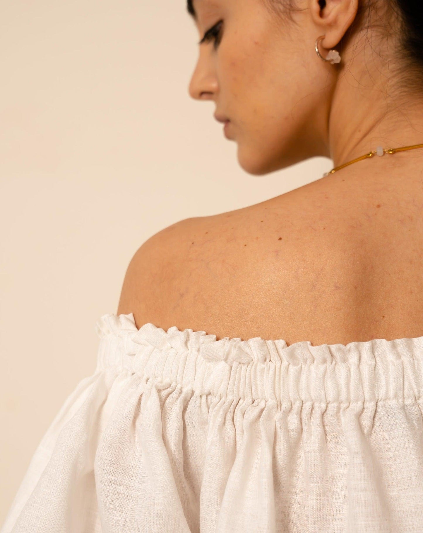 SOFIA Linen Blouse for Women - OrganoLinen