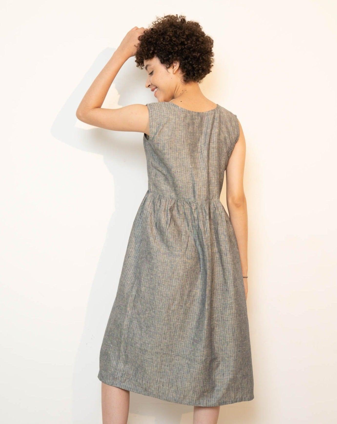 JUNO Sleeveless Linen Dress - OrganoLinen