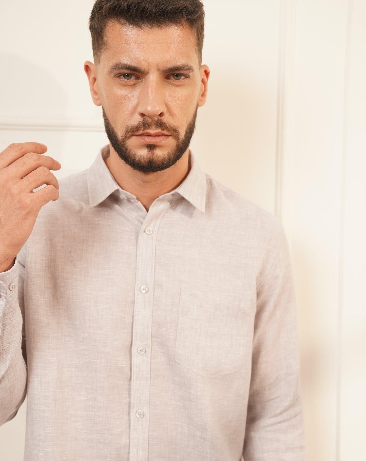 CONCORD Classic Linen Shirt for Men - Tan - OrganoLinen