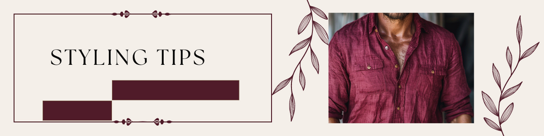 Styling Tips : Scarlet Red Linen Shirts - OrganoLinen