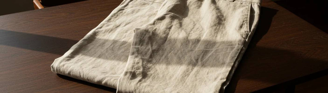 How do linen pants contribute to reducing waste in fashion?