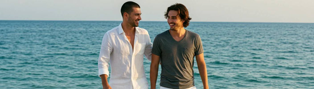 How can I style white linen pants for a beach vacation