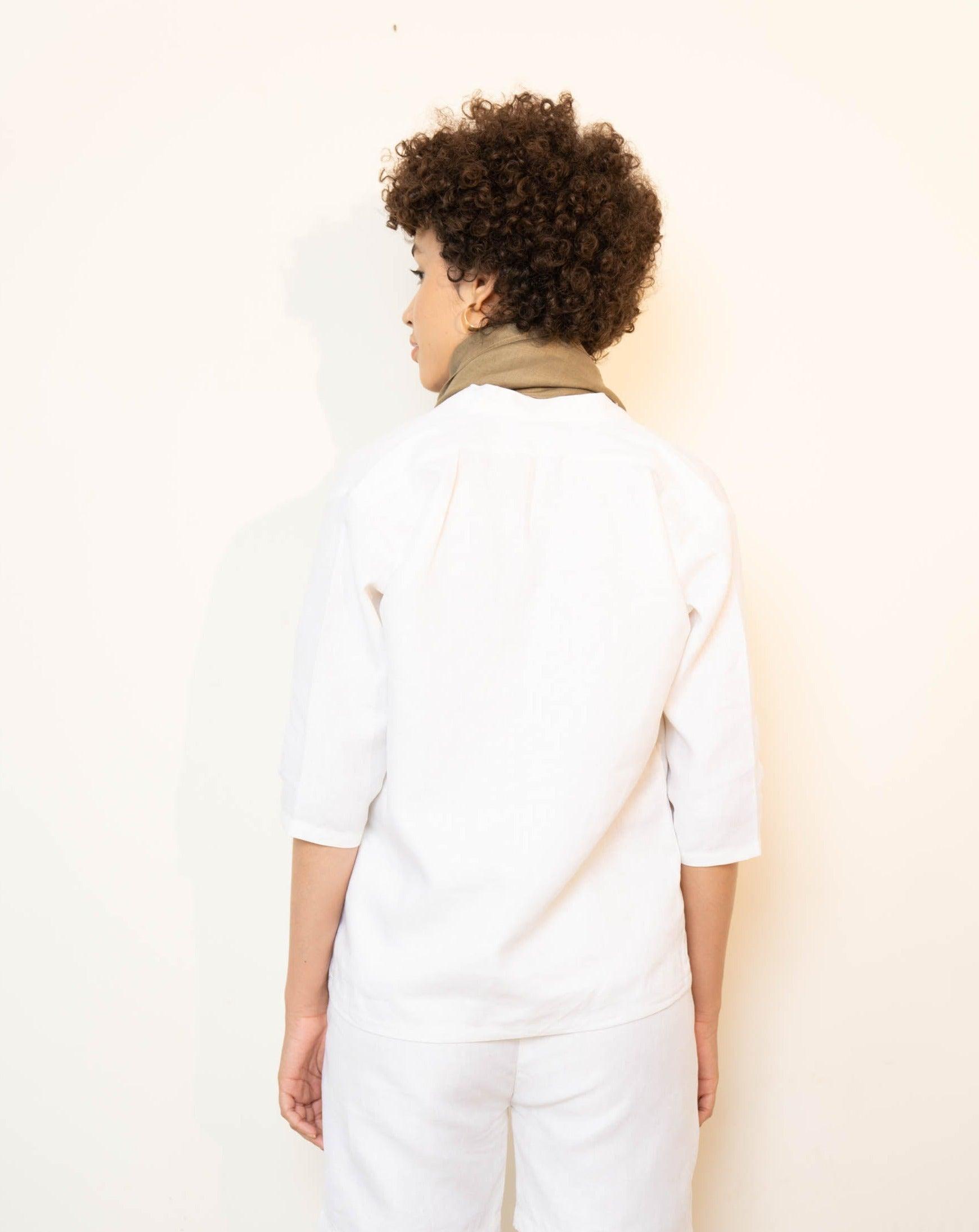 White linen cheap shrug