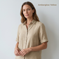 Women's Yellow Linen Shirt – Sunny by OrganoLinen
