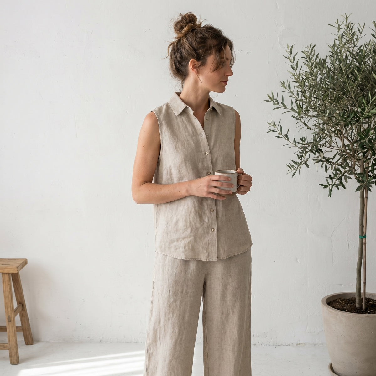 Women's Pure Linen Set – Elara by OrganoLinen