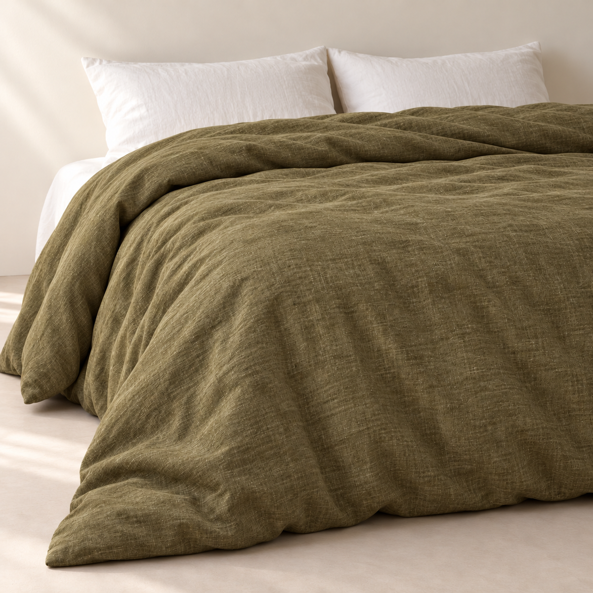 BILLOW Linen Duvet Cover – Seamless, Hidden Zipper & 8 Inner Ties