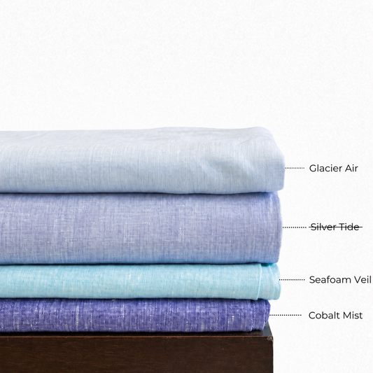 COOL MIST Pure Linen Blue Fabrics, For Shirts and Cord Sets
