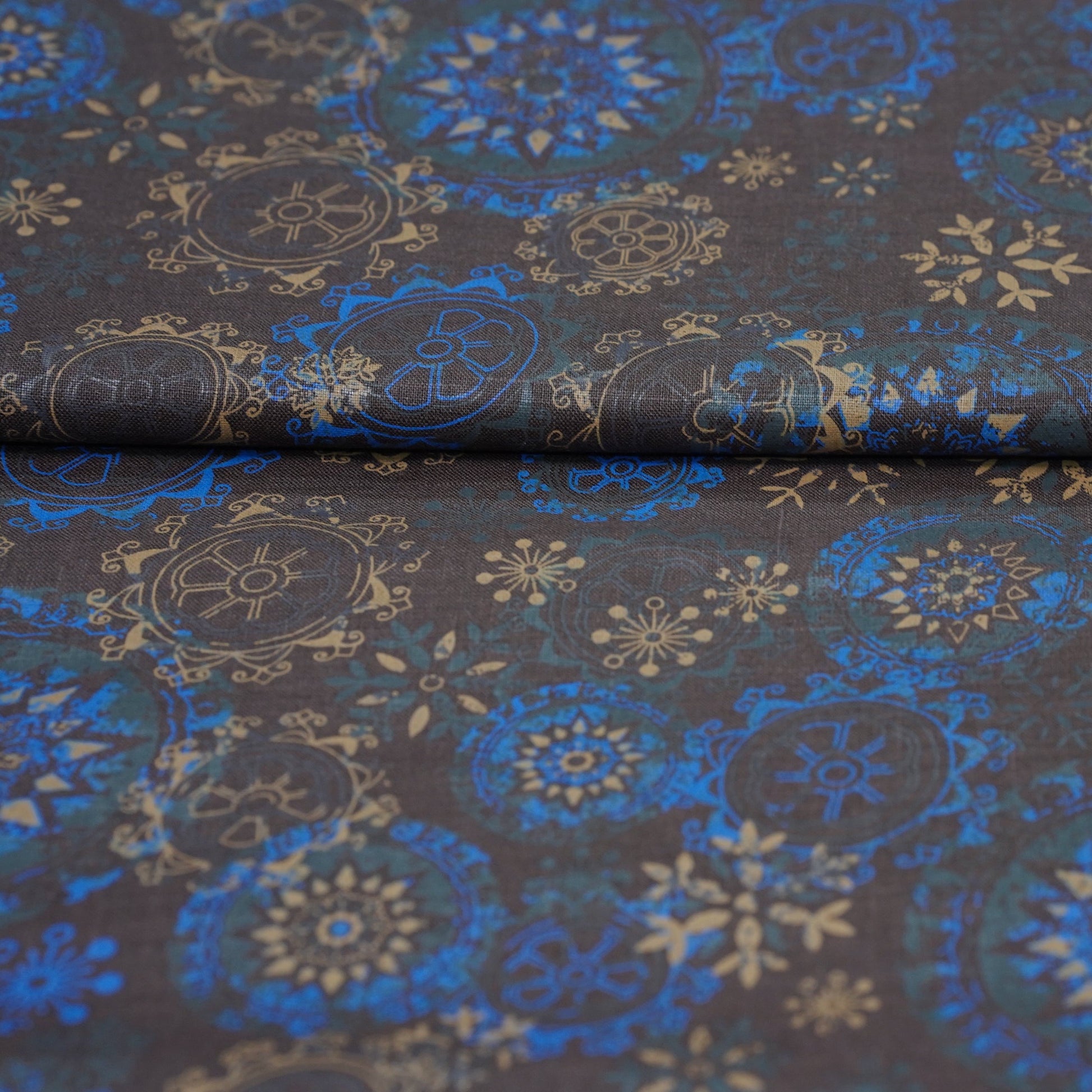 NAUTICAL Blue Linen Printed Shirt - OrganoLinen