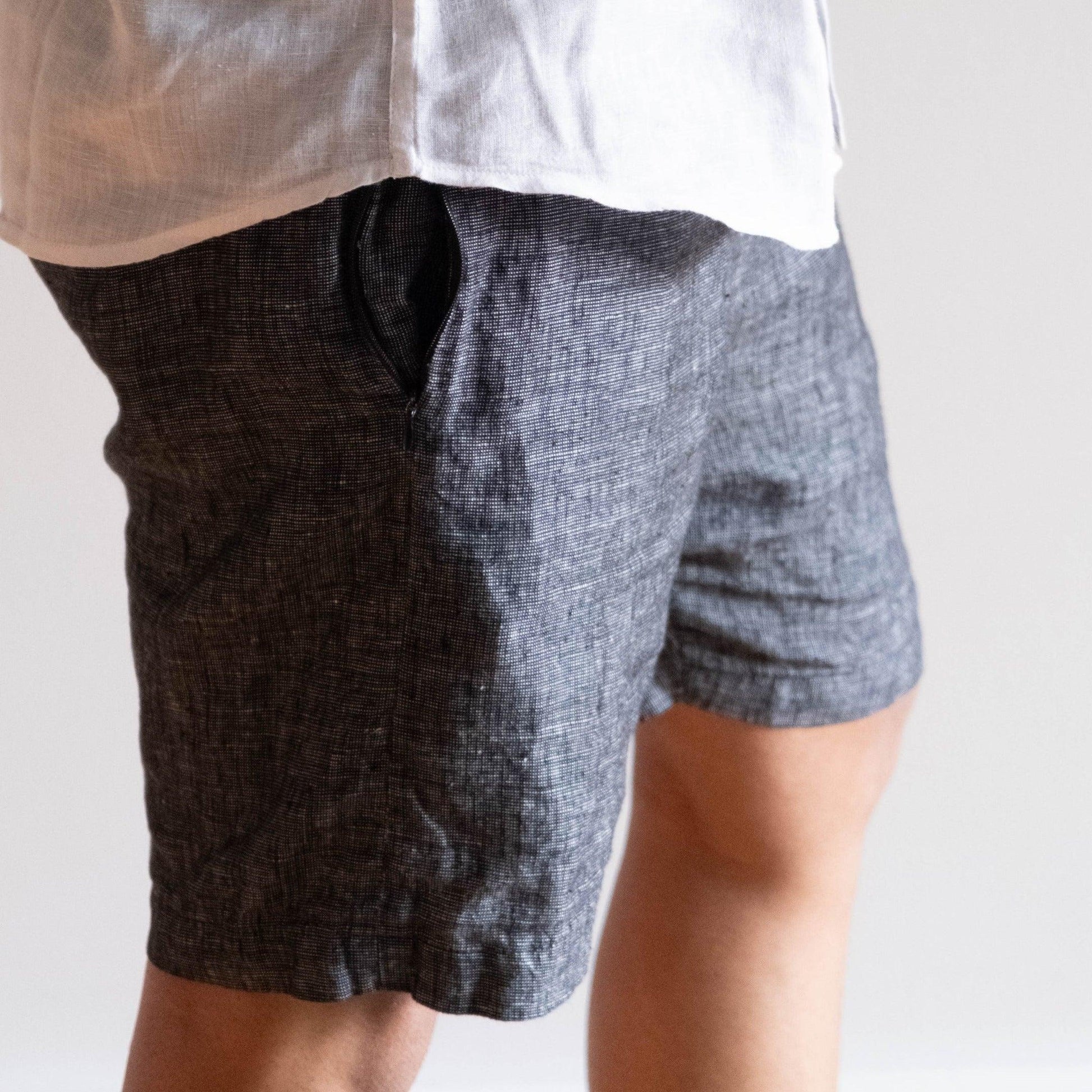 GALEN linen shorts - OrganoLinen