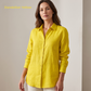 Women's Yellow Linen Shirt – Sunny by OrganoLinen