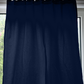 Custom Linen Café Curtain in Deep Current – Wisp by OrganoLinen