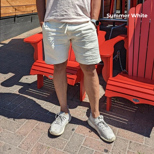 Men's Linen Shorts GALEN | Zipper Pockets