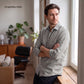 Men's Linen Shirt in Graphite Mist – Myst by OrganoLinen