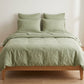 REVERIE Linen Bed Set – Duvet Cover, Fitted & Flat Sheet, 2 Pillowcases