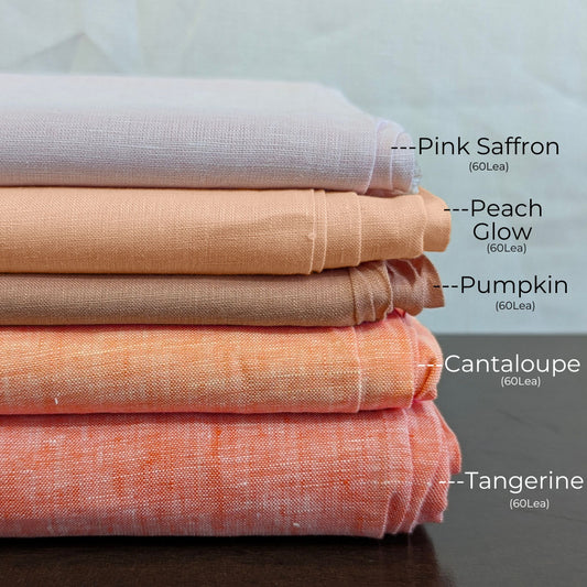 HARVEST Pure Linen Fabric Pumpkin : Used for Shirts, Dresses, Tops, Bedding