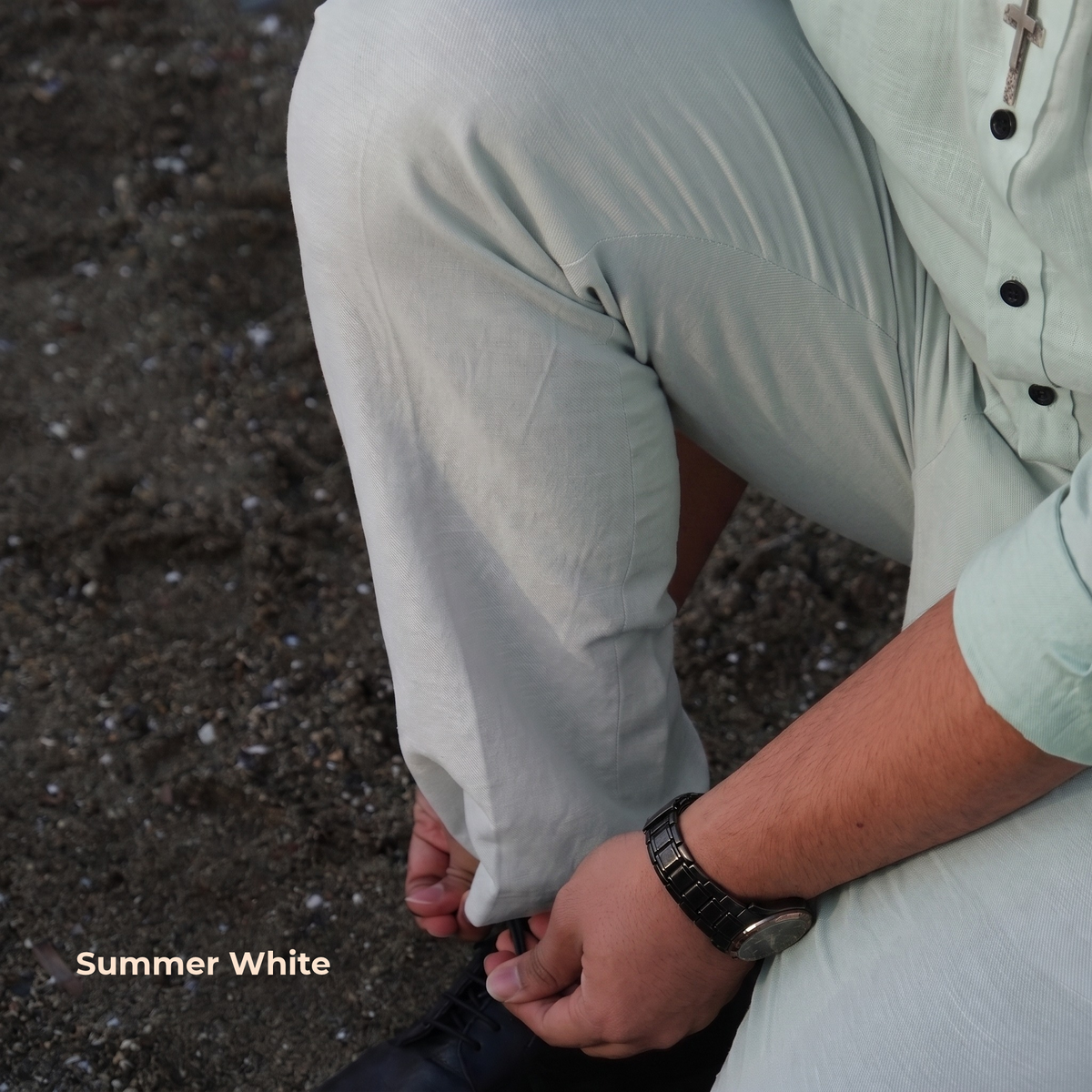 Men's Plus Size Pure Linen Pants in Summer White – Hugo by OrganoLinen