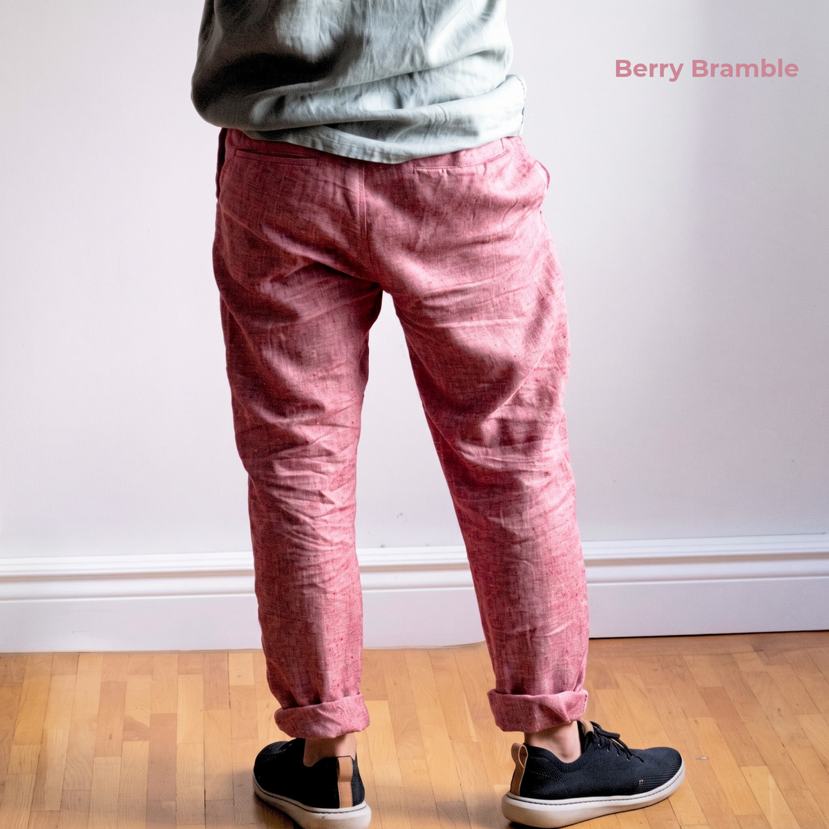 Men's Pure Linen Pants in Berry Bramble – Hugo by OrganoLinen