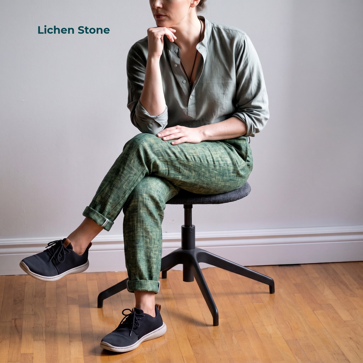Women's Pure Linen Pants in Lichen Stone – Hugo by OrganoLinen