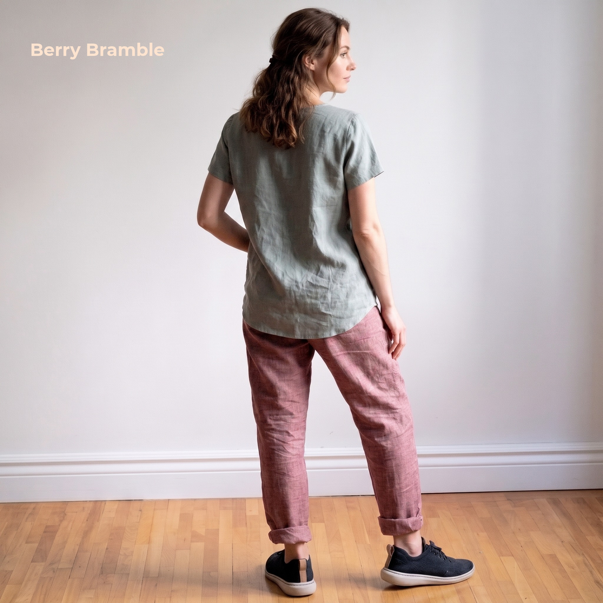 Women's Pure Linen Pants in Berry Bramble – Hugo by OrganoLinen