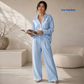 Women's Pure Linen Set in Ice Harbor – Luma by OrganoLinen