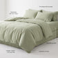 REVERIE Linen Bed Set – Duvet Cover, Fitted & Flat Sheet, 2 Pillowcases
