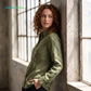 Women's Shirt in Heavy Linen in Lichen Stone – Willow by OrganoLinen