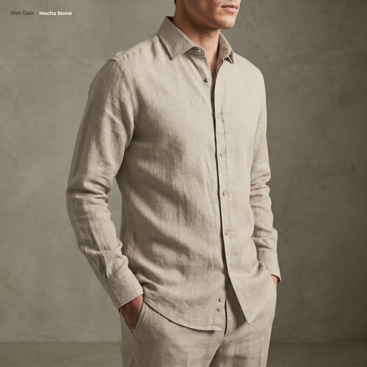 Men's Pure Linen Set in Mocha Stone – Cove by OrganoLinen