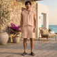Men's Pure Linen Set in Almond Linen – Haven by OrganoLinen