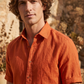 Men's Red Linen Shirt – Ember by OrganoLinen